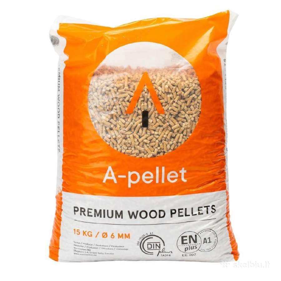 Parduodamos medienos granules En A1plus