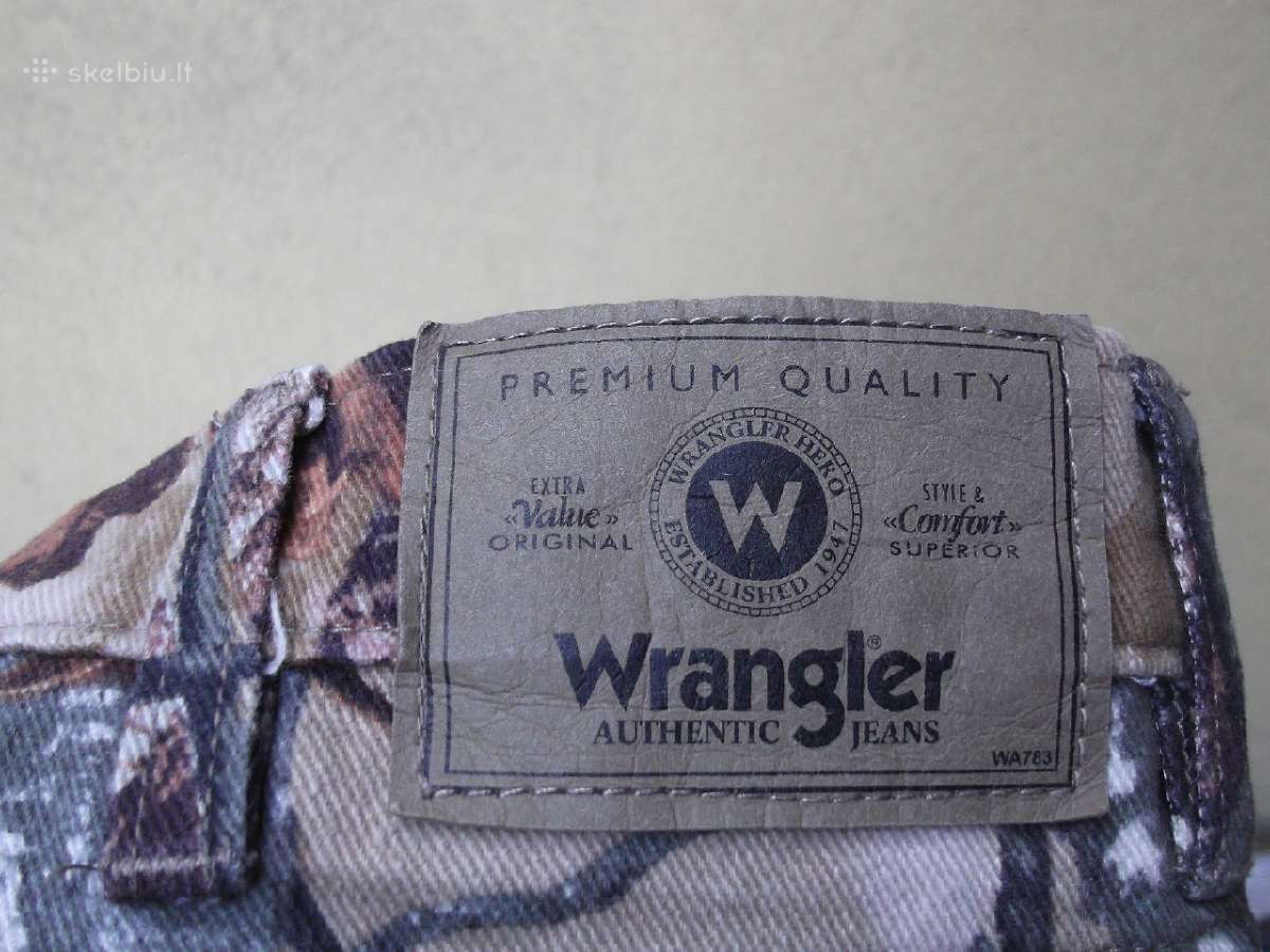 Parduodu kamufliažinius džinsus Wrangler - nuotraukos Nr. 6