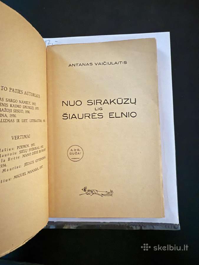 Nuo Sirakūzų lig Šiaurės elnio 1937 m. - nuotraukos Nr. 2