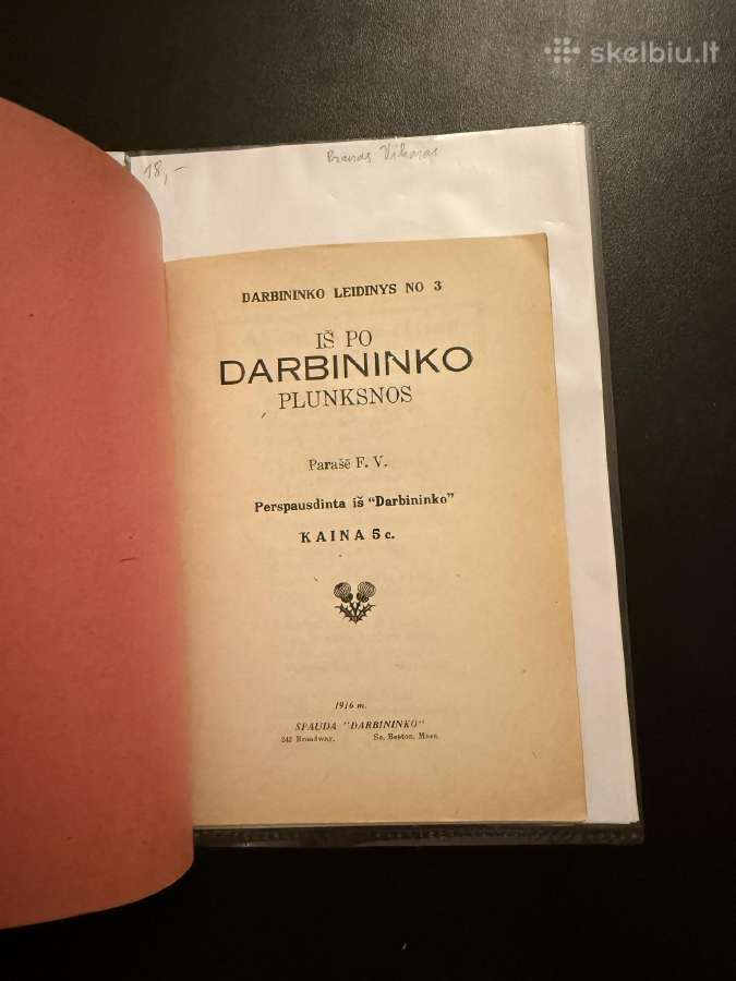 Iš po darbininko plunksnos 1916 m. - nuotraukos Nr. 2