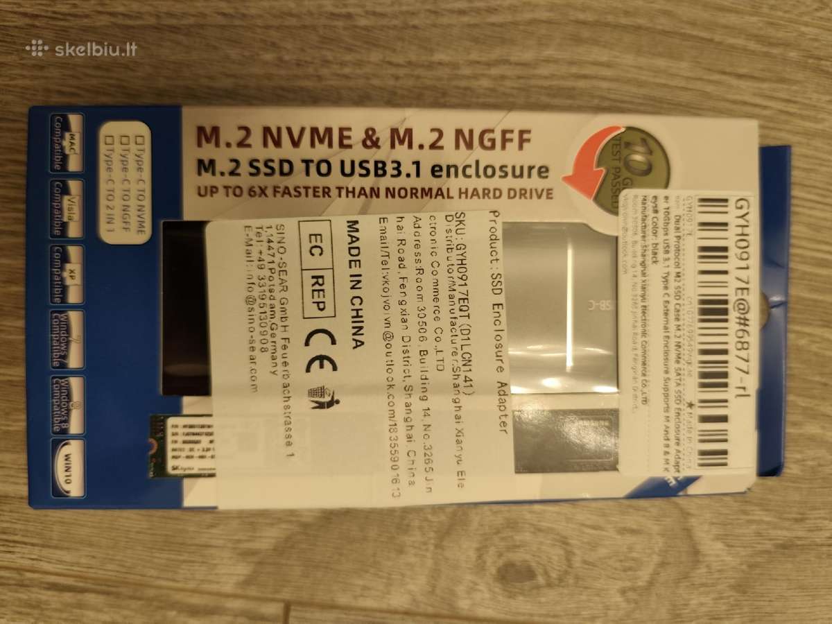 SSD kietojo disko dėžutė