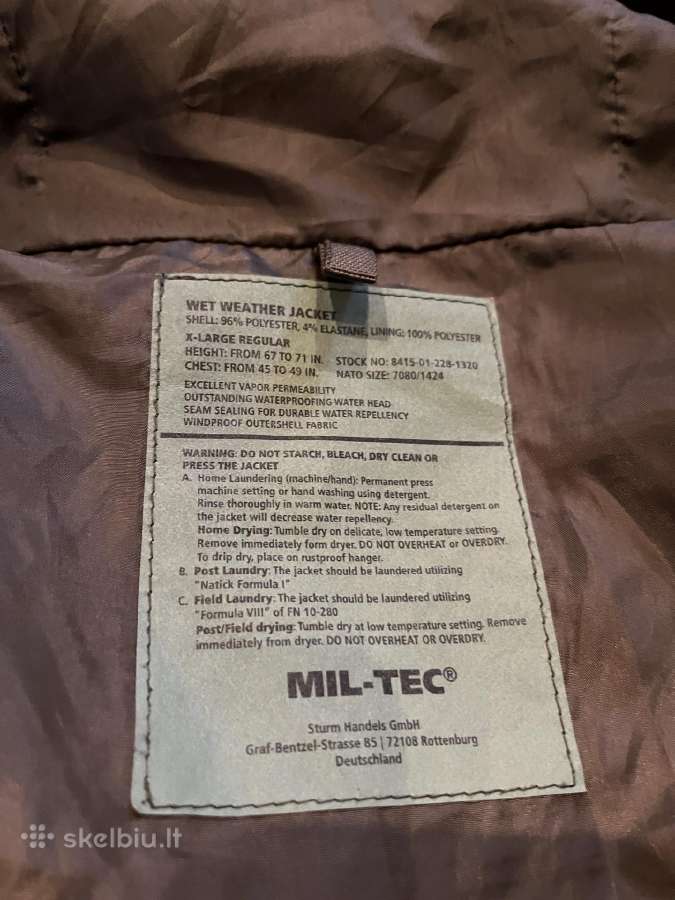 Mil-tec Woodland Trilaminat (Camo) striukė - nuotraukos Nr. 4