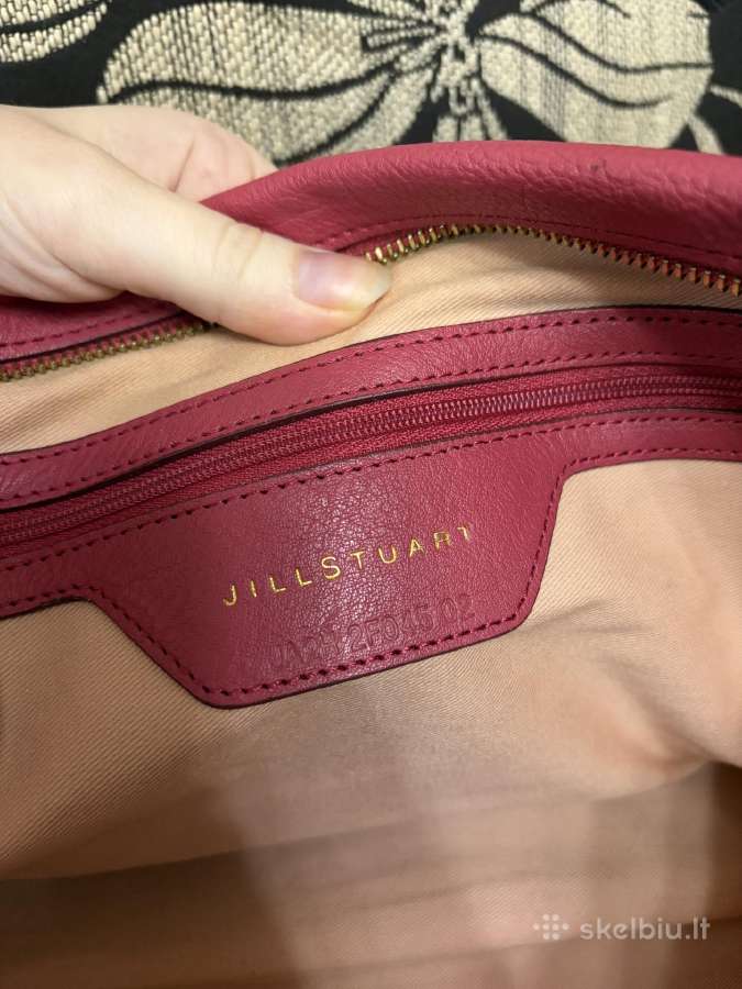 Jill Stuart odinė rausva/ rožinė talpi rankinė - nuotraukos Nr. 6