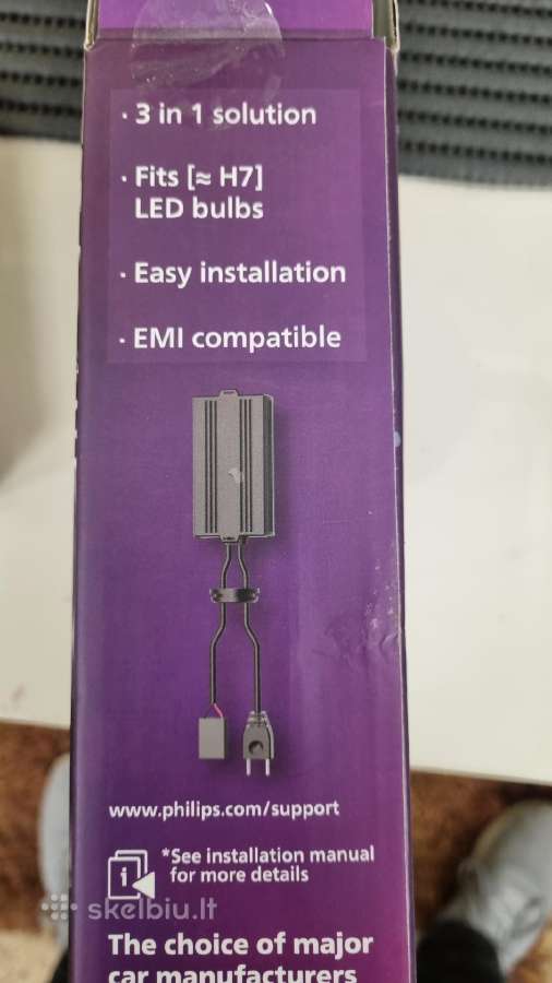 LED varža apgavikai H7 Philips Canbus - nuotraukos Nr. 2