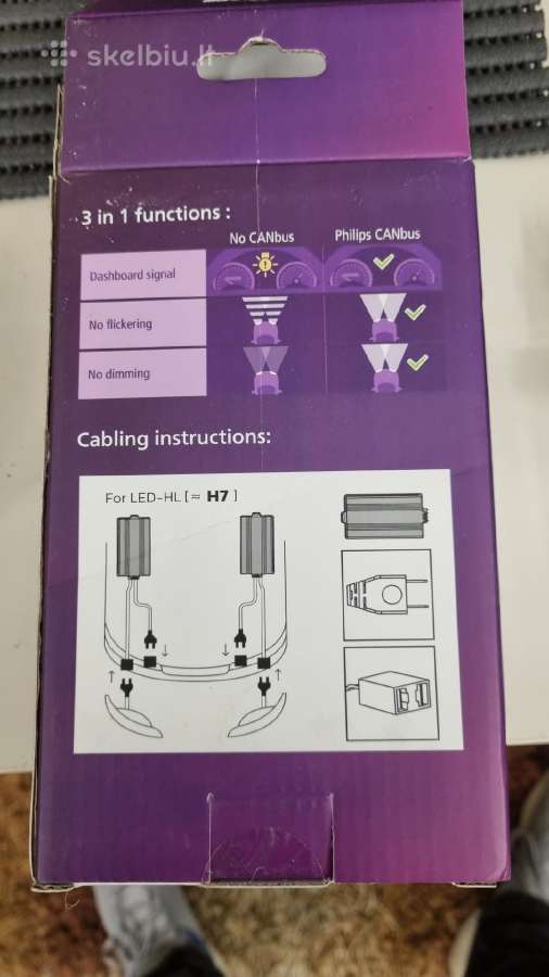 LED varža apgavikai H7 Philips Canbus - nuotraukos Nr. 3