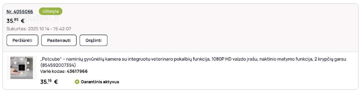 Petcube naminių gyvūnėlių filmavimo kamera - nuotraukos Nr. 3