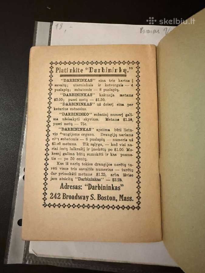 Darbininko dovanėlė darbininkams 1916 m. - nuotraukos Nr. 8