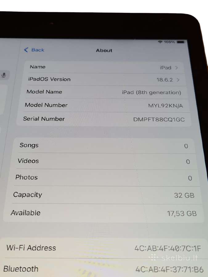 iPad (2020) (8th generation) 32gb (skilęs ekranas) - nuotraukos Nr. 6