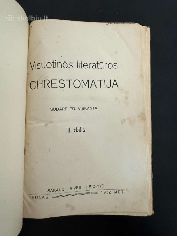 Visuotinės literatūros chrestomatija III dalis. 19 - nuotraukos Nr. 2
