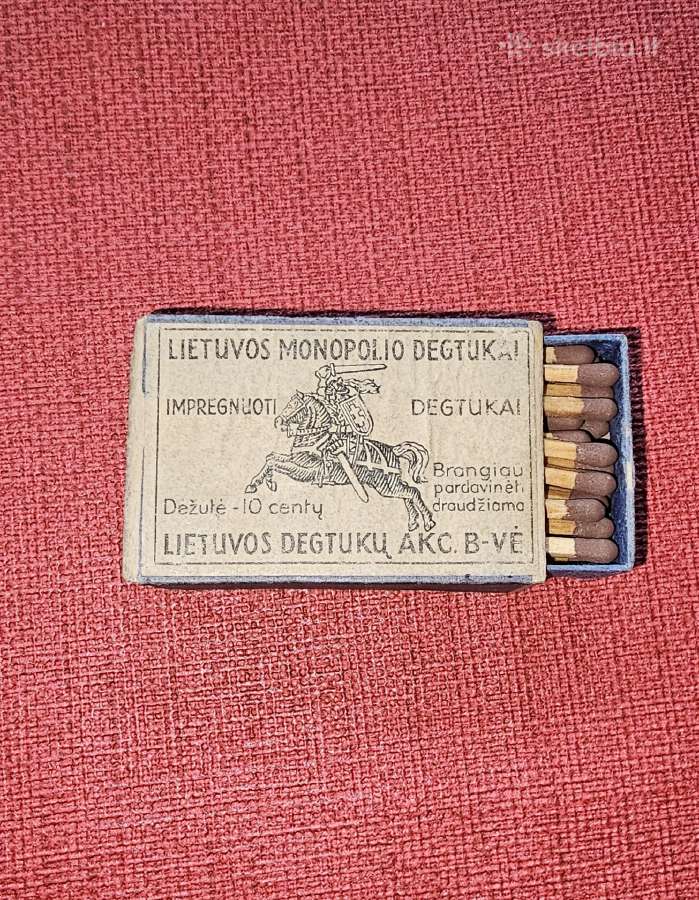 Tarpukario Lietuvos degtukai. - nuotraukos Nr. 2