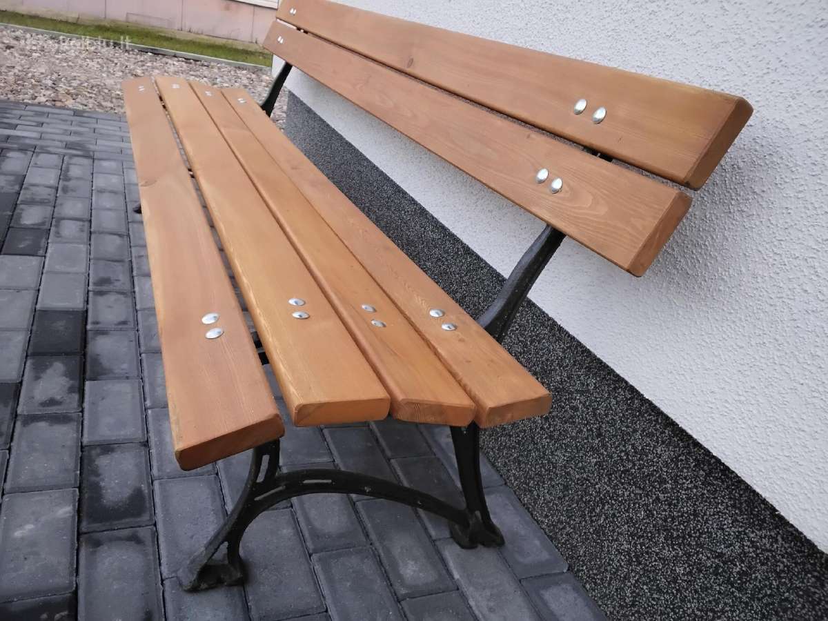 Lauko suolas maumedinis, ąžuolinis. - nuotraukos Nr. 2