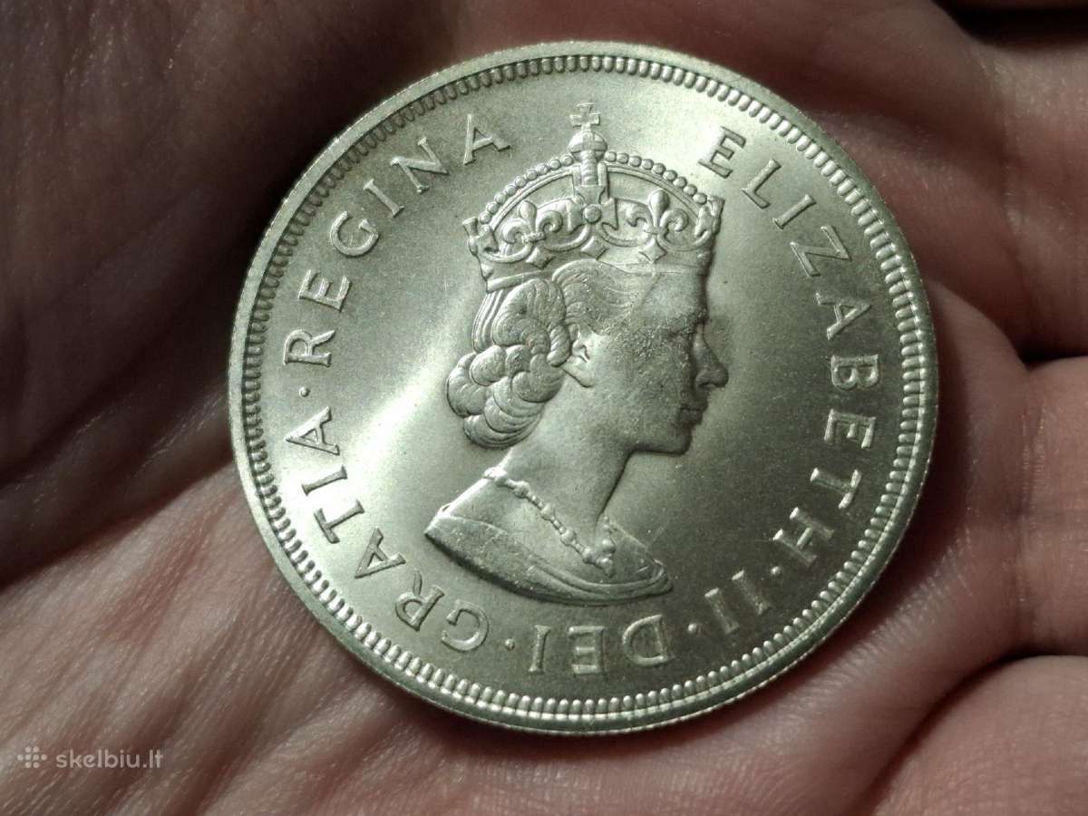 Bermuda 1 crown 1959 sidabras proginė - nuotraukos Nr. 2