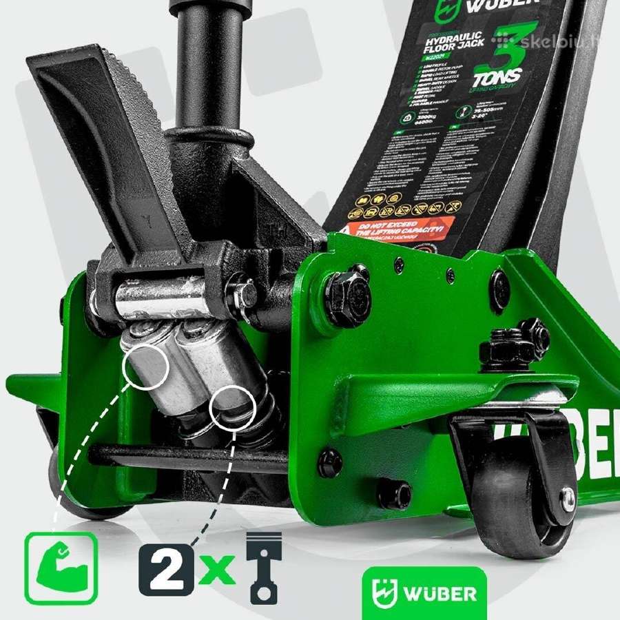 Žemo profilio hidraulinis domkratas 3t 75–505mm - nuotraukos Nr. 4