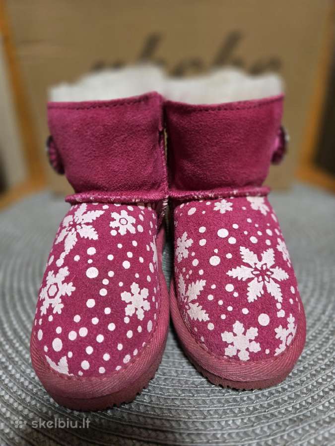 Odiniai sniego batai mergaitei ugg nauji 26 dydis - nuotraukos Nr. 3