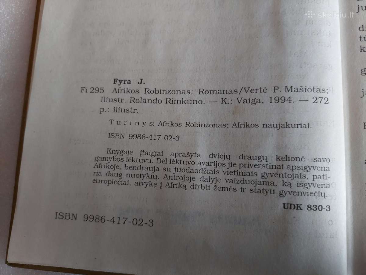 Afrikos Robinzonas - nuotraukos Nr. 3