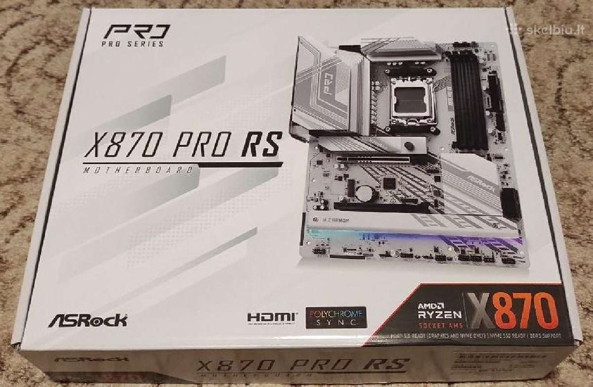 Motininė Plokštė X870 Pro RS Am5 Ddr5 M.2 Atx