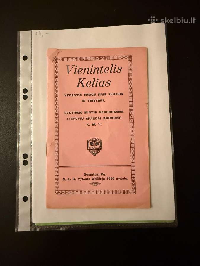 Vienintelis Kelias vedantis žmogų prie šviesos1930
