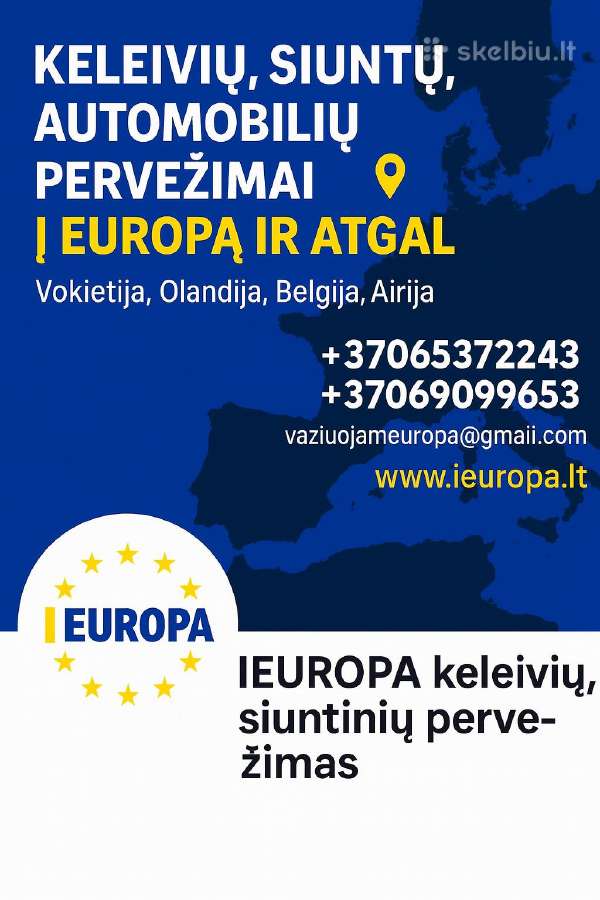 Keleivių*siuntų*automobilių vežimas į Eu ir atgal