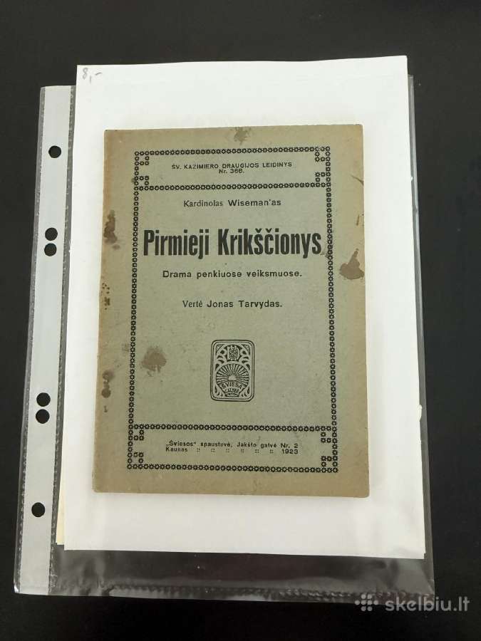 Pirmieji krikščionys 1923 m.