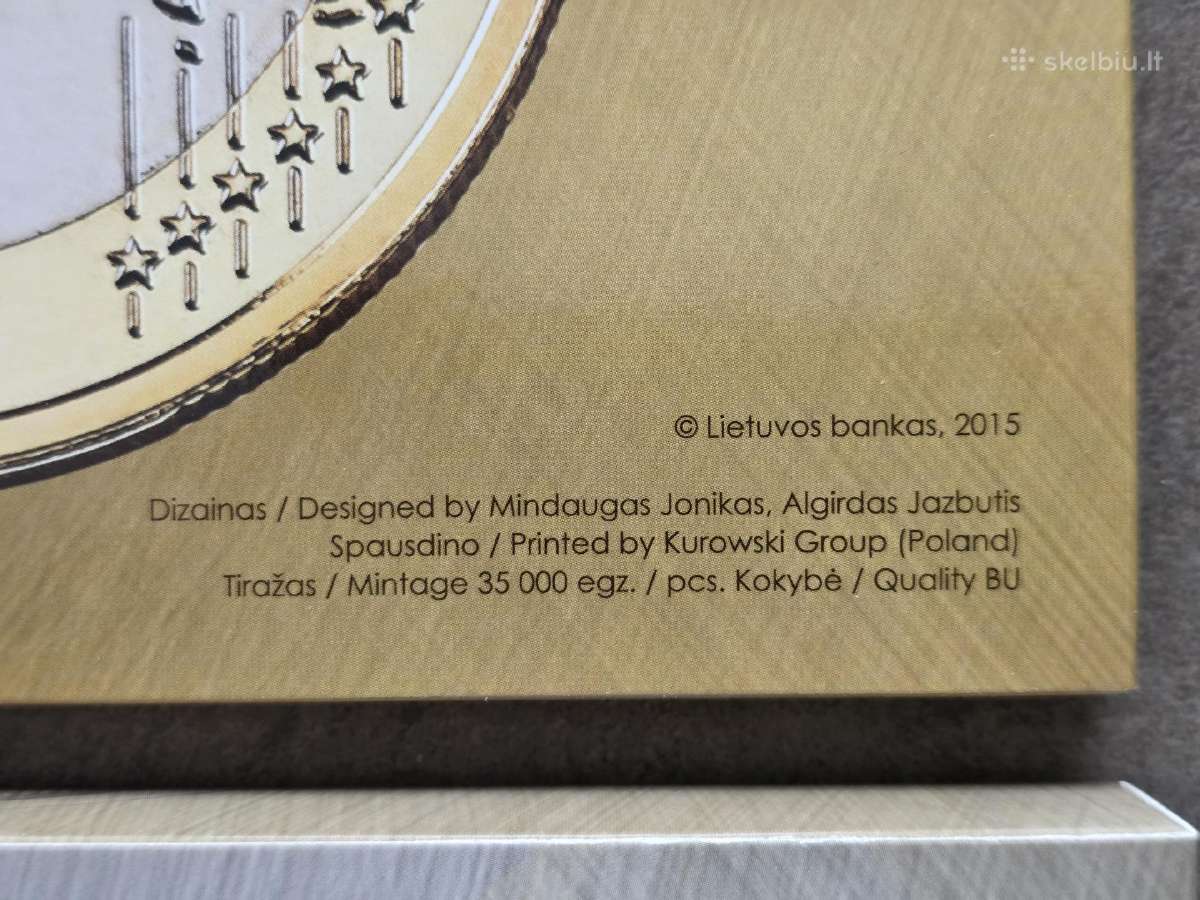2015 pirmi Lt eurų monetų rinkiniai Proof ir Bu - nuotraukos Nr. 9