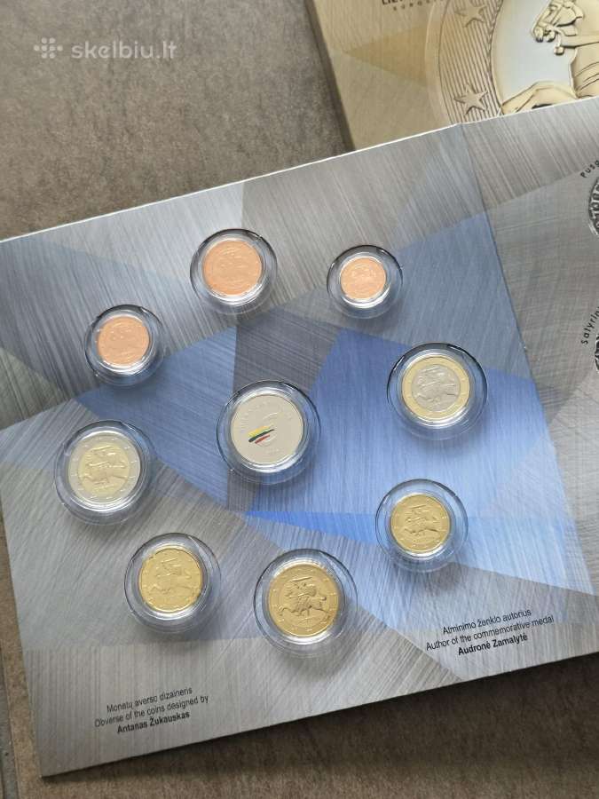 2015 pirmi Lt eurų monetų rinkiniai Proof ir Bu - nuotraukos Nr. 5