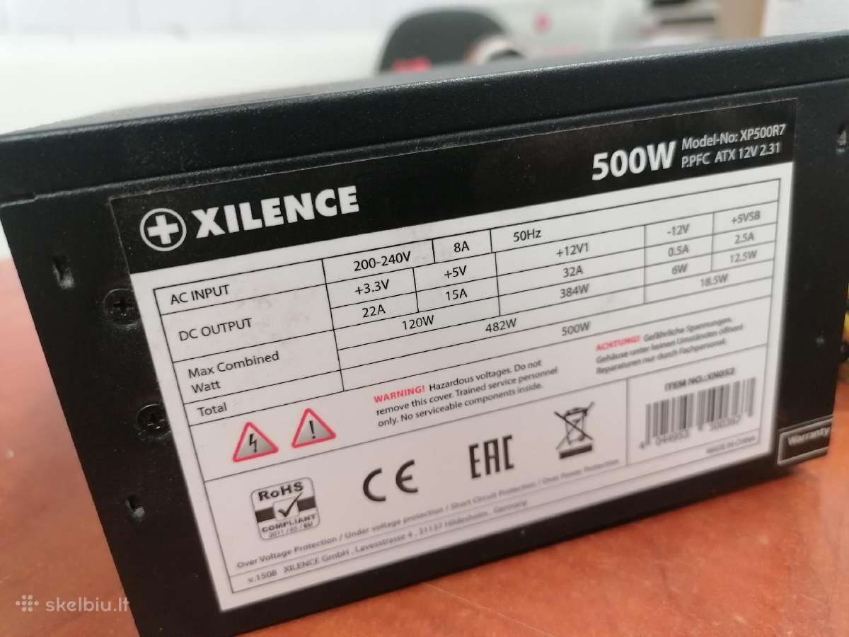 Maitinimo blokas kompiuteriui Xilence Xp500r7 - nuotraukos Nr. 2