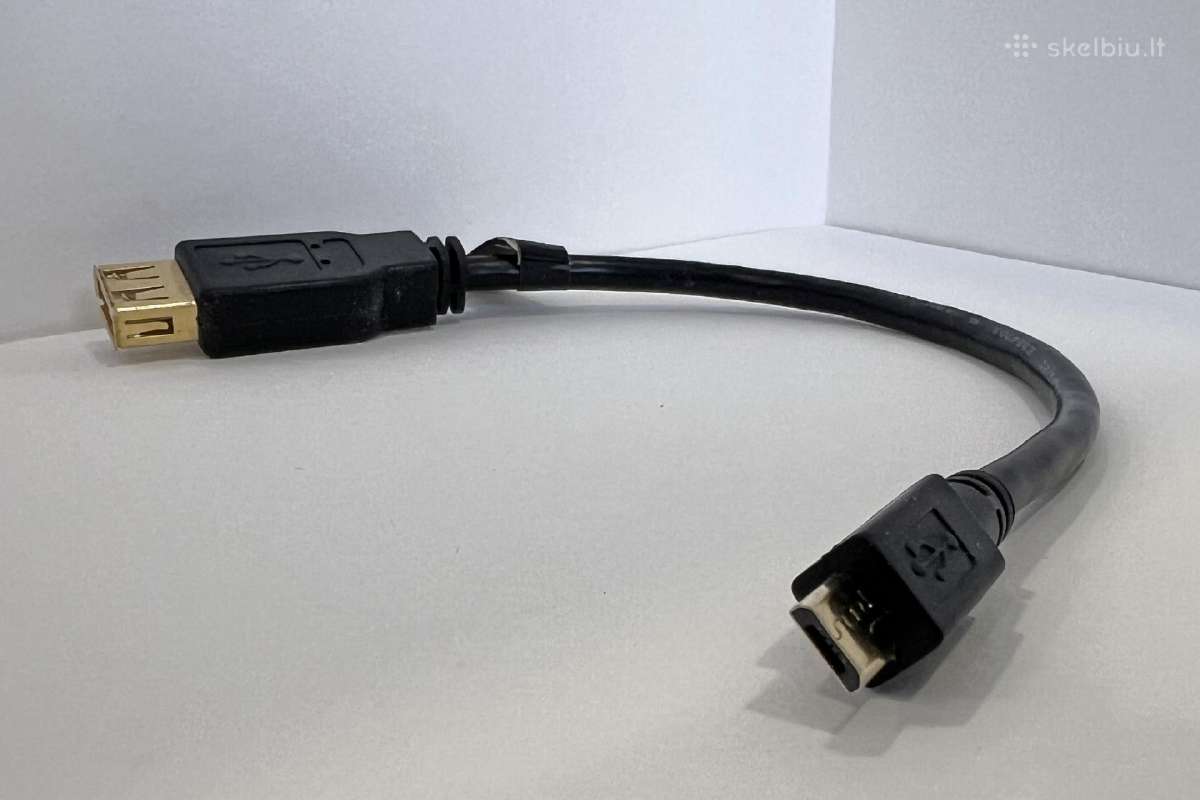 Kabelis Deltaco Usb 2.0 "micro B-af", 0.2m