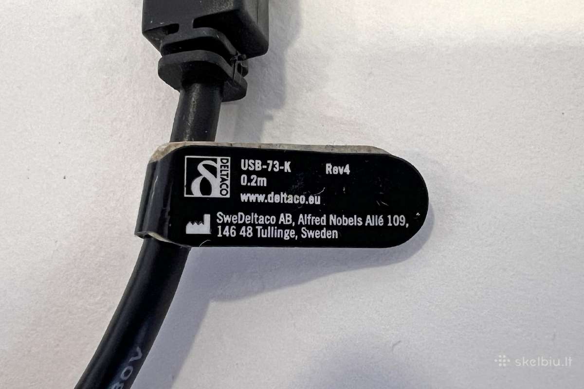 Kabelis Deltaco Usb 2.0 "micro B-af", 0.2m - nuotraukos Nr. 3