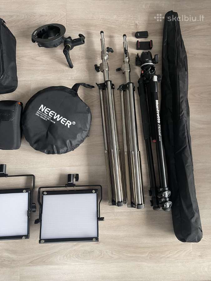 Blykstė godox, neewer foto šviesos ir stovai