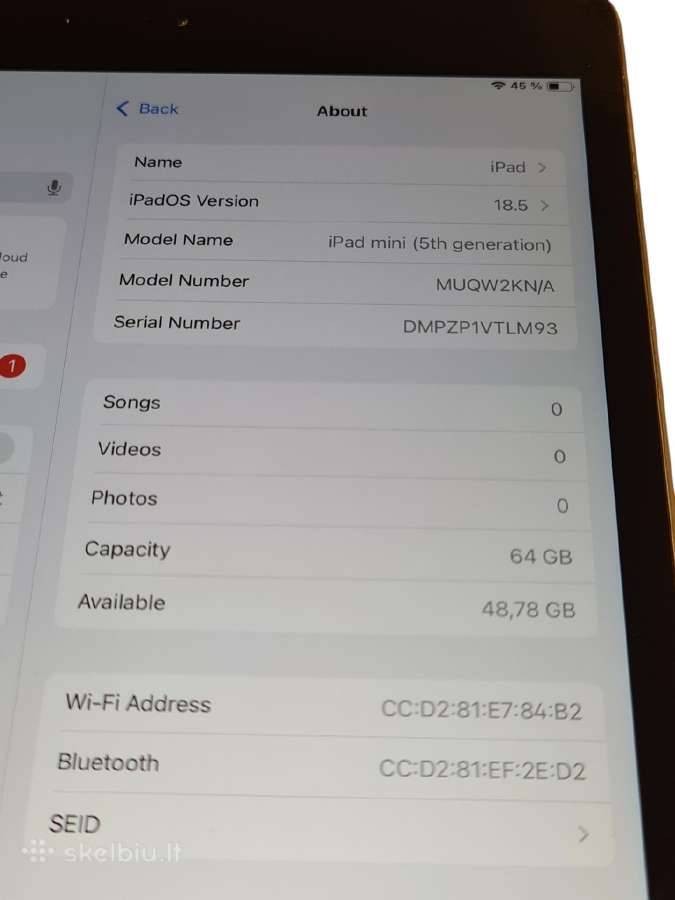 iPad mini (5th generation) 64gb + 3 mėn. garantija - nuotraukos Nr. 4