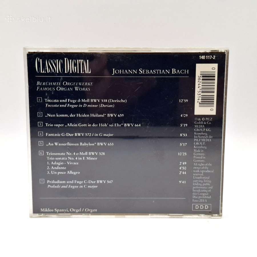 Johann Sebastian Bach - Beruhmte Orgelwerke (CD) - nuotraukos Nr. 2