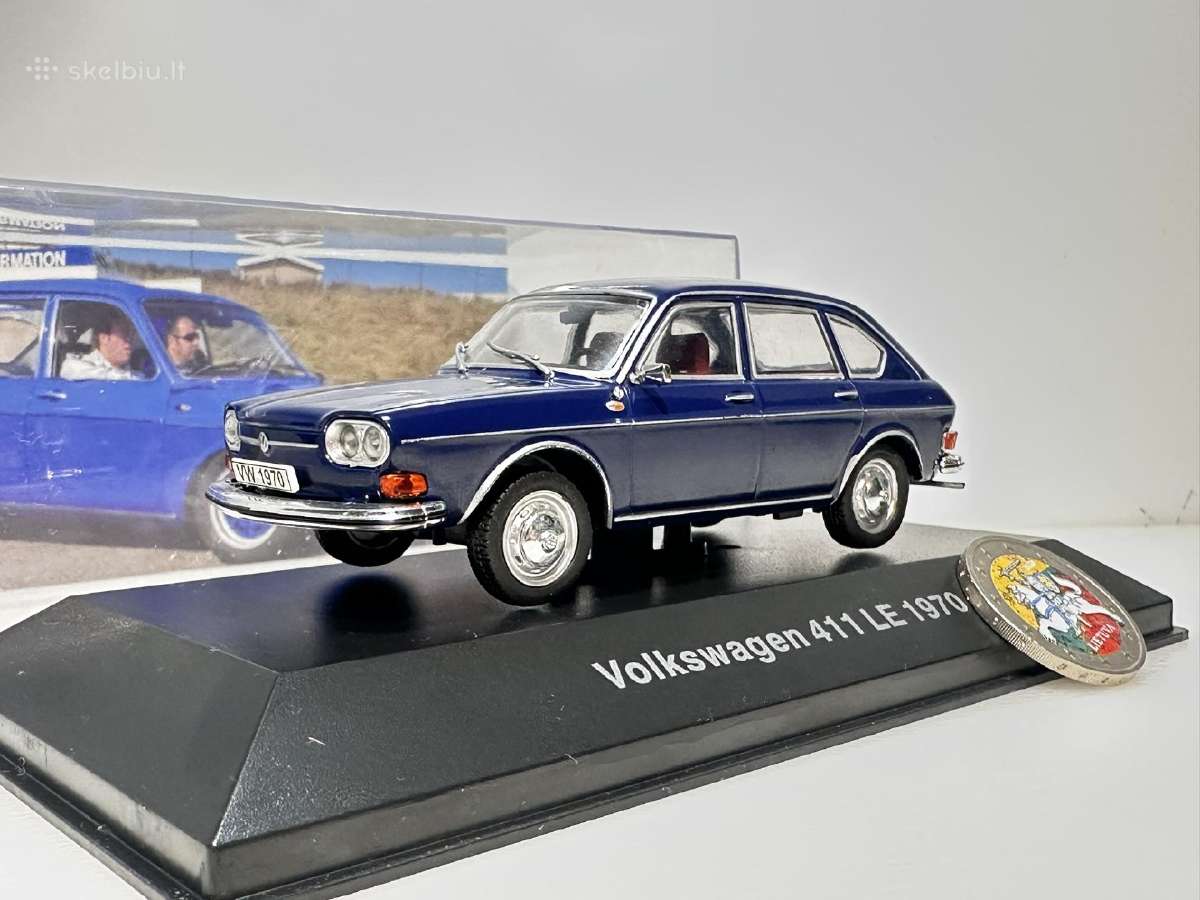 Volkswagen 411 Le 1970 mėlyna 1:43 Deagostini