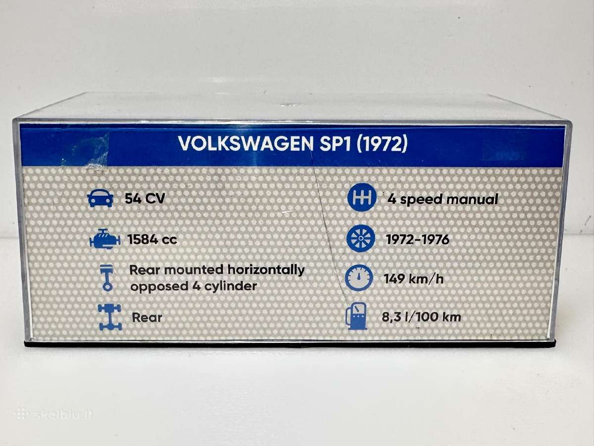 Volkswagen Sp1 1972 sidabro 1:43 Deagostini - nuotraukos Nr. 7