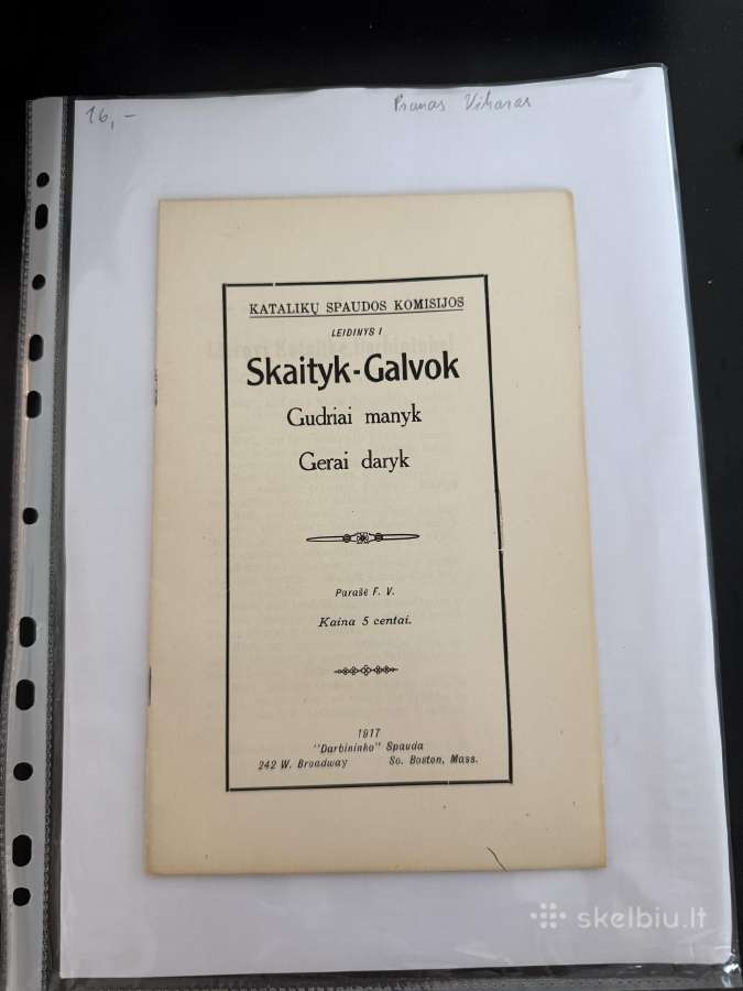 Skaityk- Galvok 1917 m