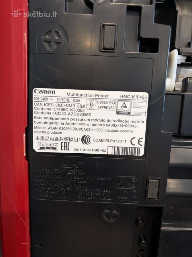 Canon Printer Pixima K10425 Red - nuotraukos Nr. 5