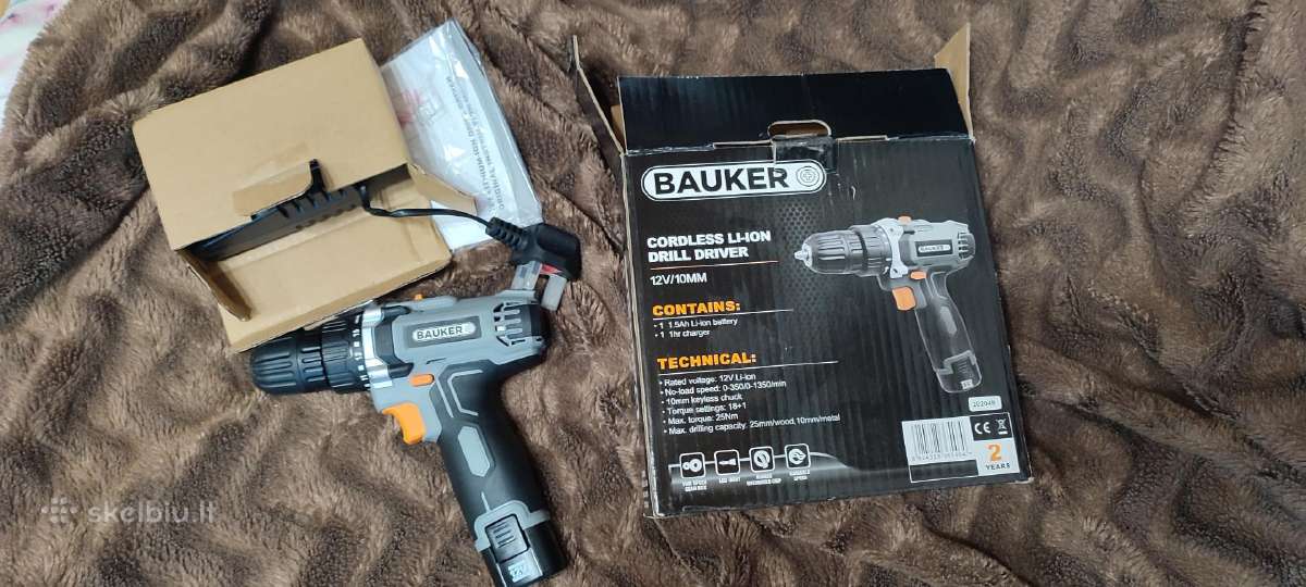 Bauker 12v Cdt212w.4 suktuvas gręžtuvas - nuotraukos Nr. 3
