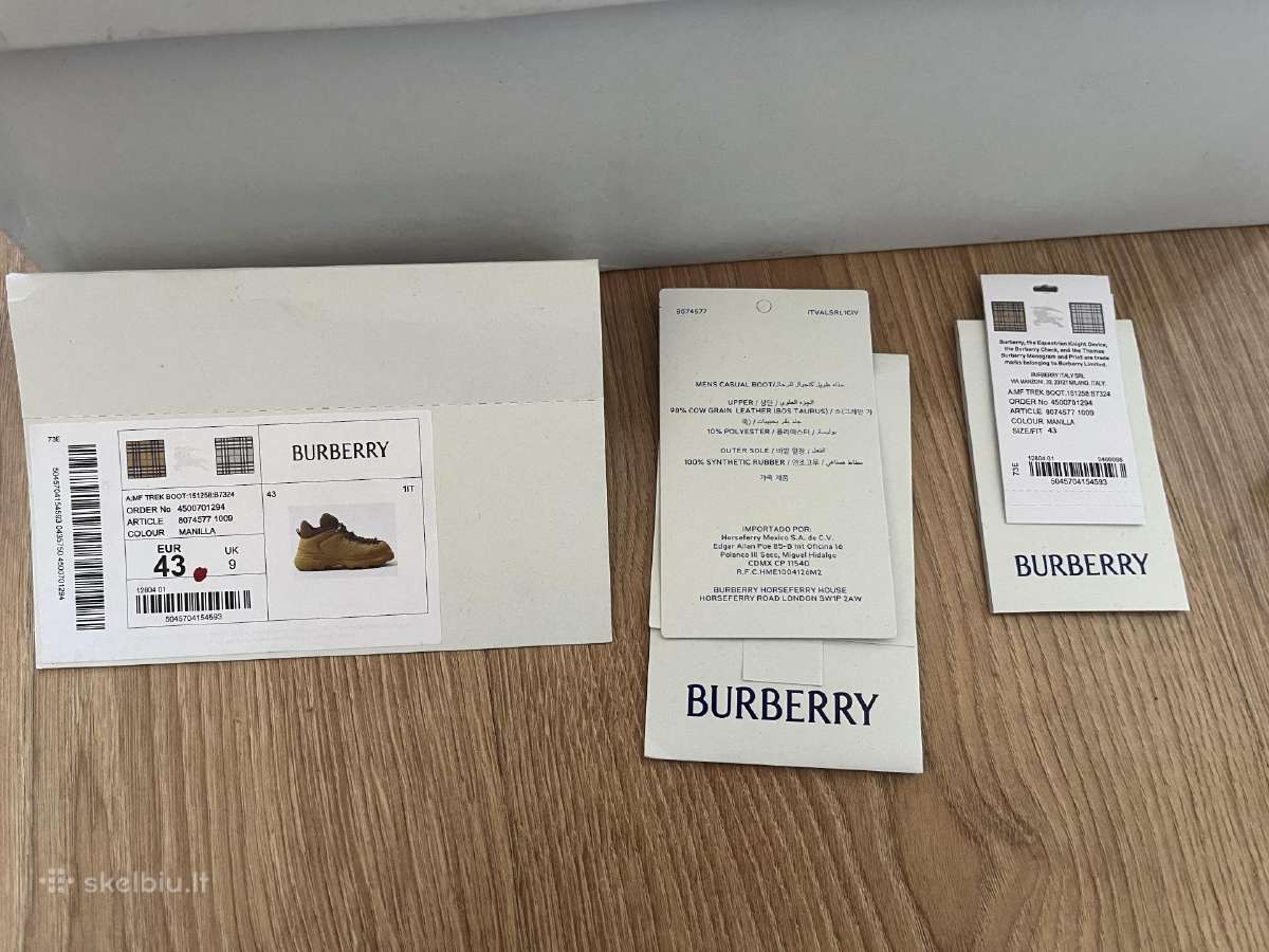 Burberry odiniai nauji batai 44 dydis - nuotraukos Nr. 9