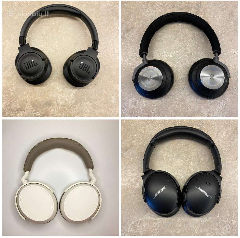 Įvairios belaidės ausinės wireless headphones