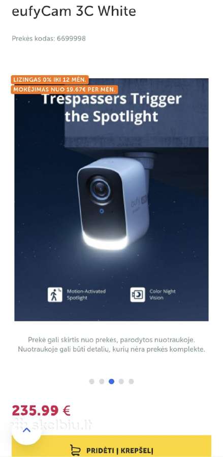 Eufy kamera s300 nauja - nuotraukos Nr. 3