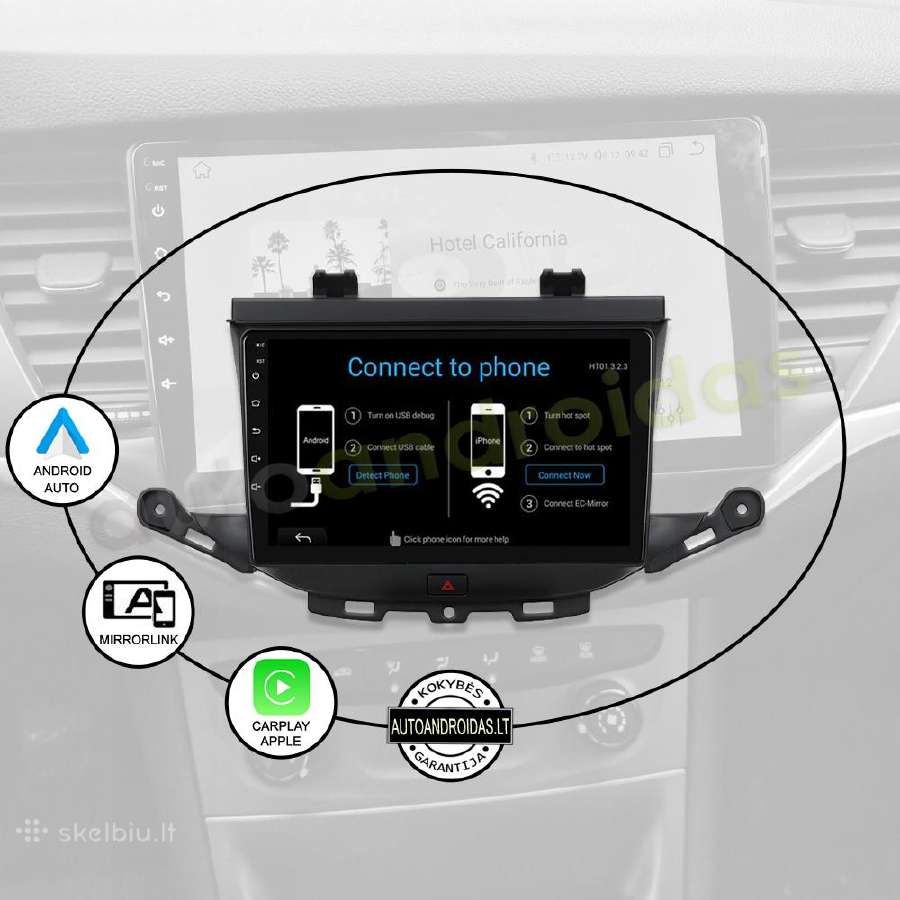 Opel Astra K 2015-20 Android multimedija Carplay - nuotraukos Nr. 10