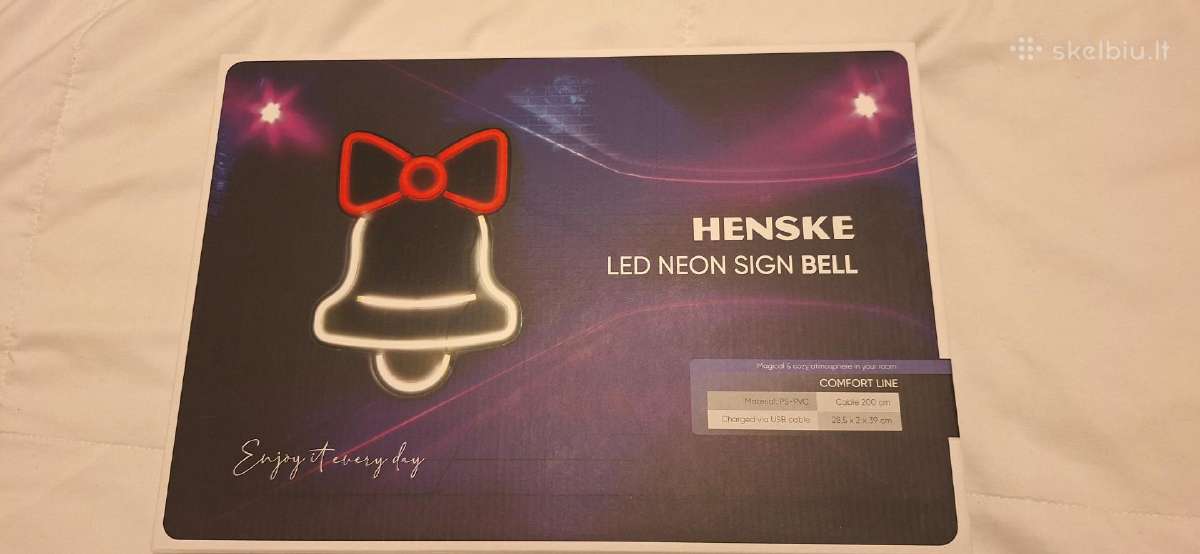 Šviečiantis neoninis LED Varpelis - nuotraukos Nr. 4