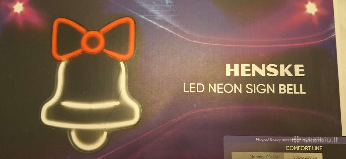 Šviečiantis neoninis LED Varpelis - nuotraukos Nr. 5