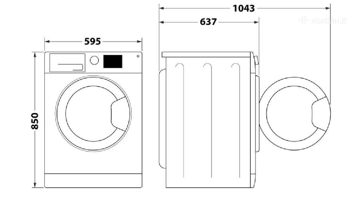 Nauja skalbimo mašina Hotpoint Nswf 846w UK - nuotraukos Nr. 6