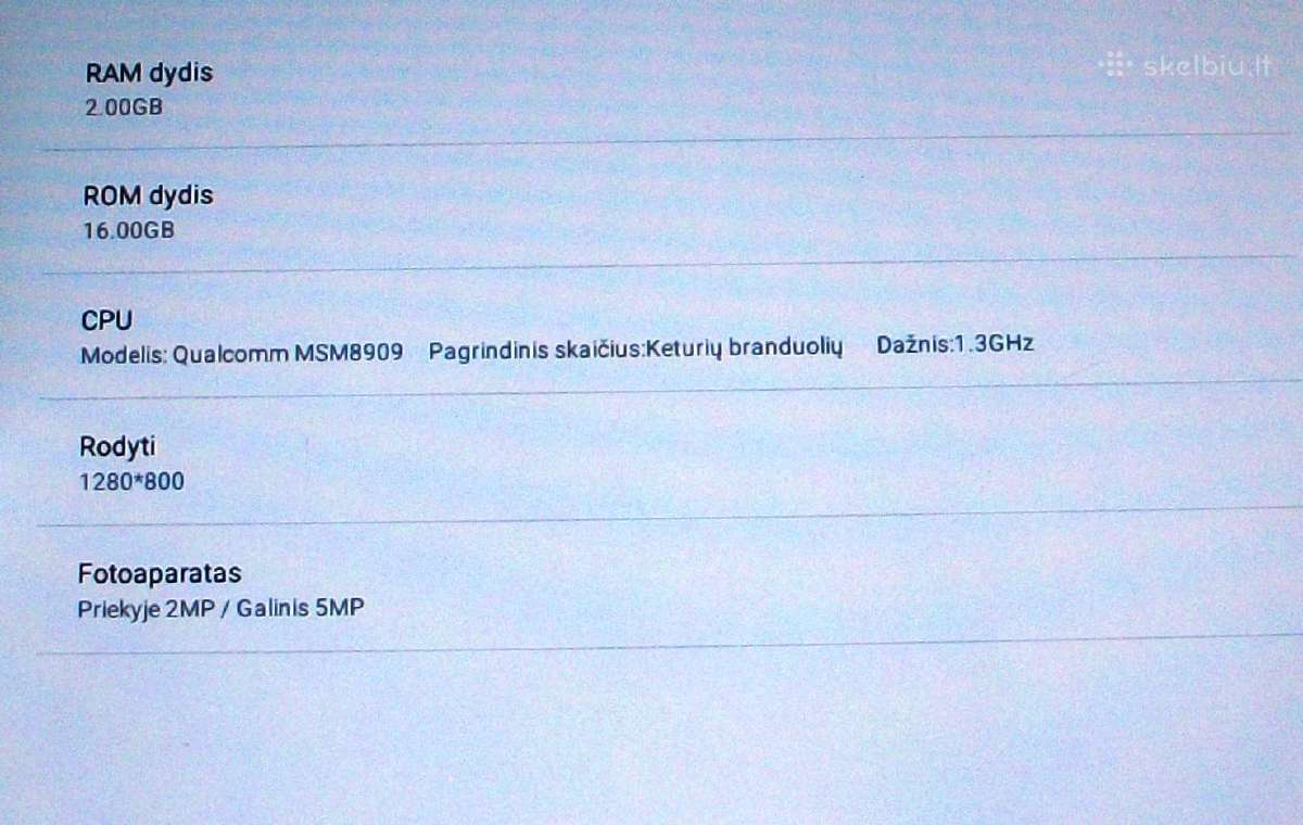 16 GB Lenovo Tab 10 planšetė - nuotraukos Nr. 5