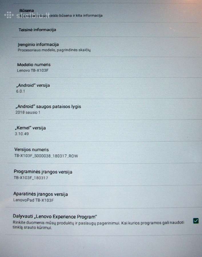 16 GB Lenovo Tab 10 planšetė - nuotraukos Nr. 6