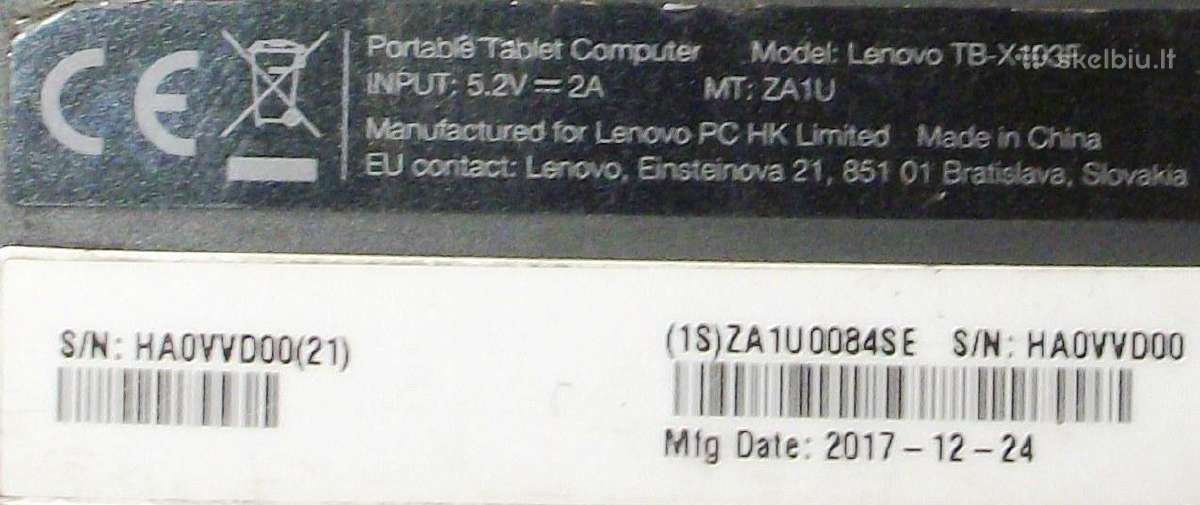 16 GB Lenovo Tab 10 planšetė - nuotraukos Nr. 8