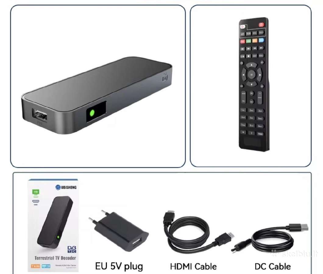 Dvb-t2 / Dvb-c TV dekoderį Ubisheng (h.265, Full H