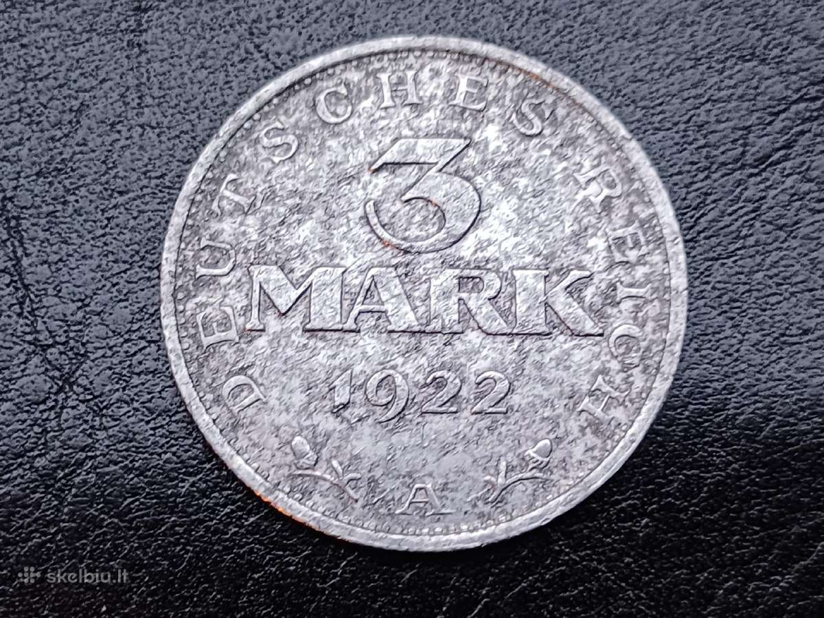 3 markes 1922m. Vokietija