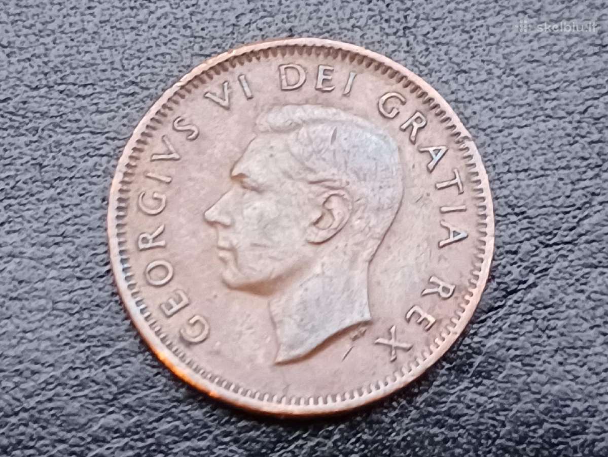 1 centas 1950m. Kanada - nuotraukos Nr. 2