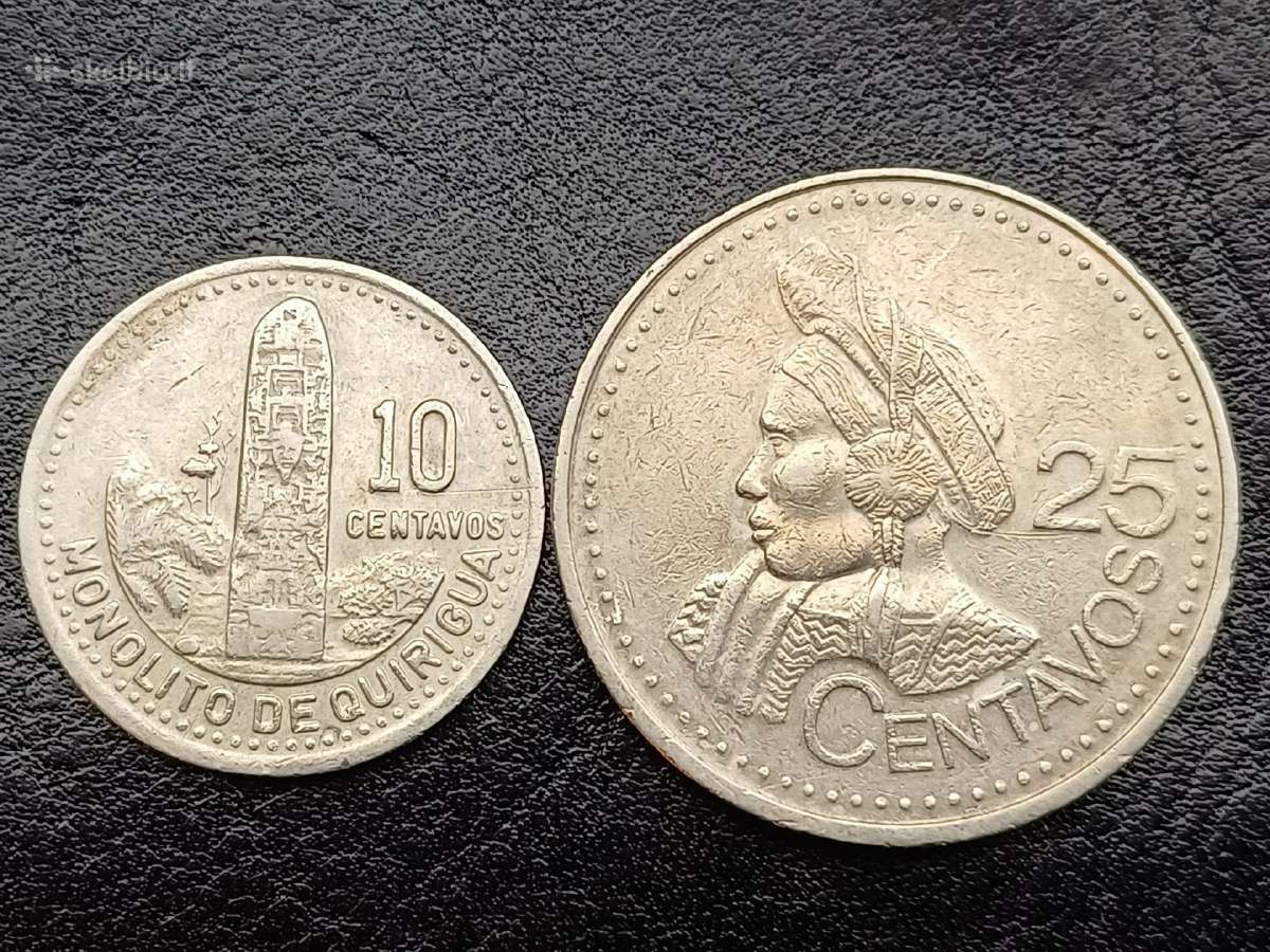 10 ir 25 centavai. Gvatemala